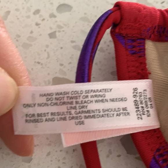NWOT VICTORIA’S SECRET Red And Purple Metallic Polka Dot Bikini - Picture 10 of 14